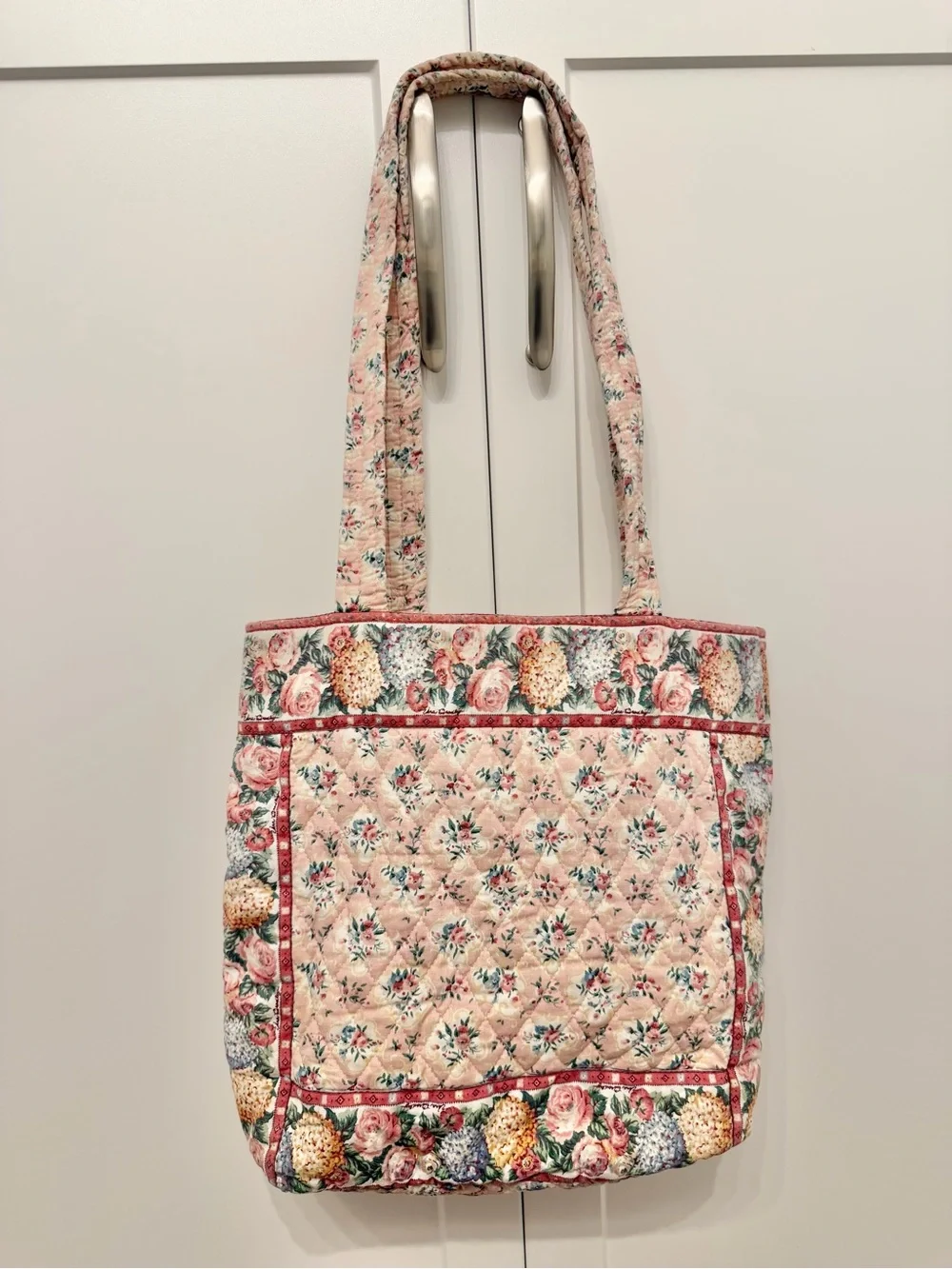 VINTAGE 90s VERA BRADLEY *RARE* Paisley Pink Paddy Patty Tote Bag Retired 1996
